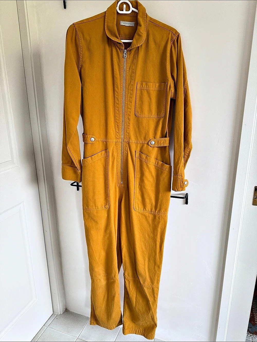 Outerknown Jumpsuit Cotton mustard Yellow